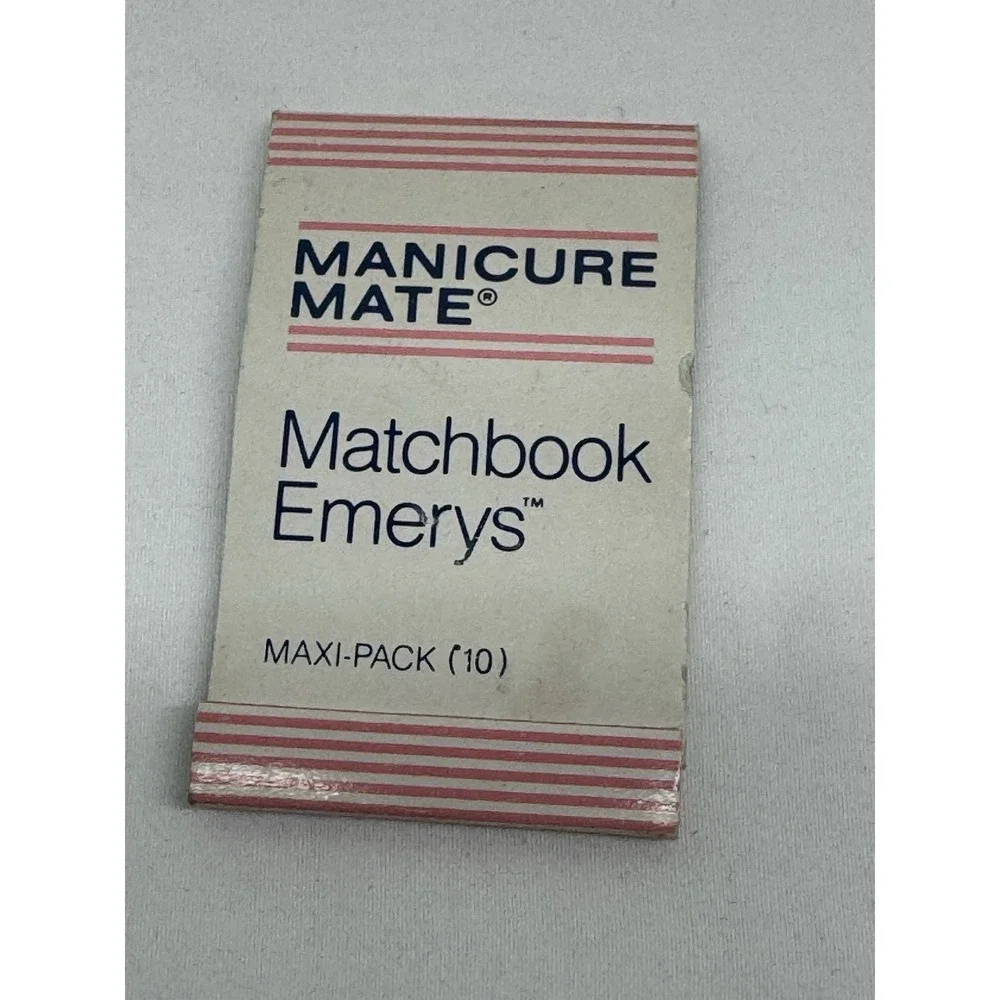 VTG Manicure Mate Purse Pack Matchbook size Manicure Nail File Emery Boards 1984